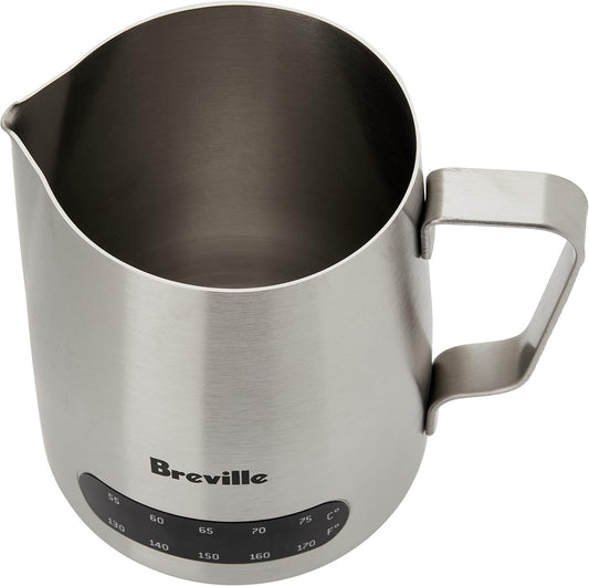 Breville Milk Jug Temperature Controlled | 480ml Stainless Steel Milk Frothing Jug Frother Coffee Latte Container Pitcher