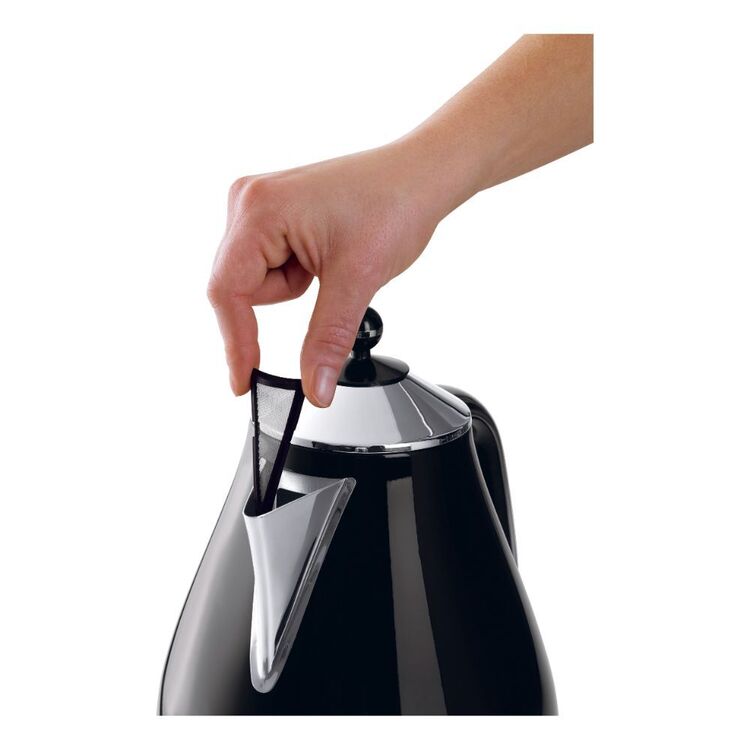 De'Longhi Stainless Steel 1.7L Kettle | Cordless Kitchen Appliance Hot Water Jug Tea Coffee