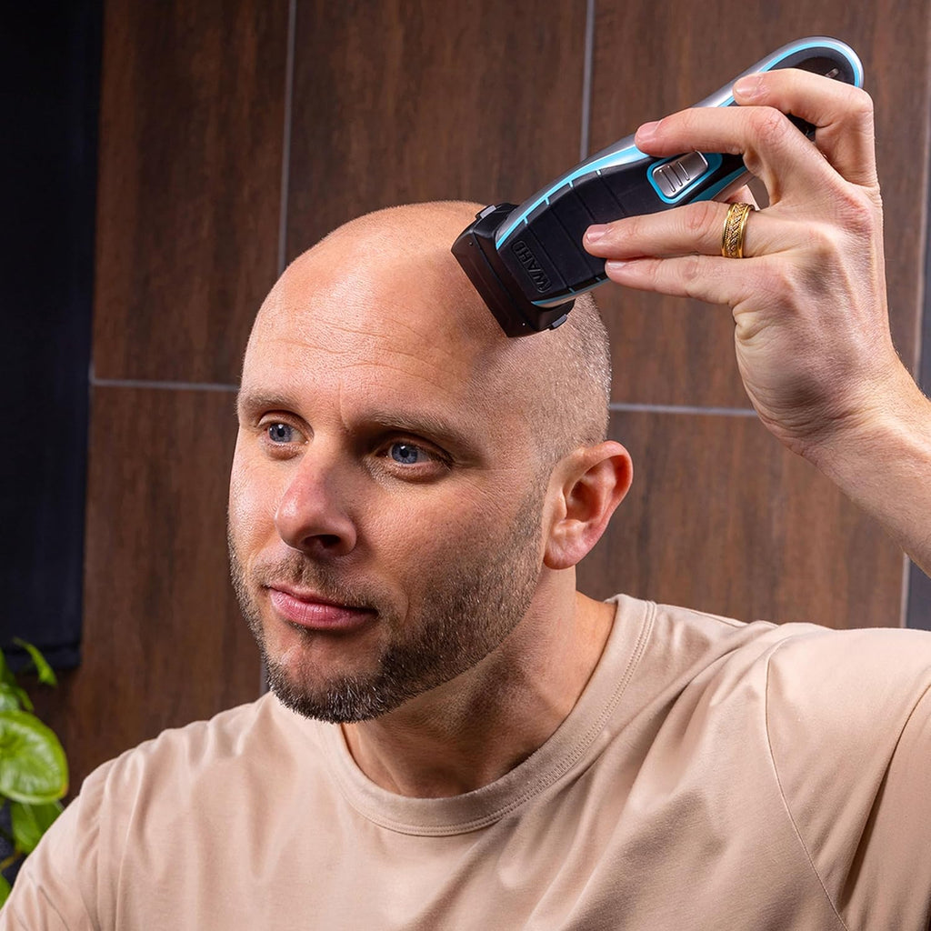 Wahl Clip & Smooth 15 Piece Home Shaver DIY Haircut Head Shaver Buzz Cut Boys Mens Cordless 60min Clipper