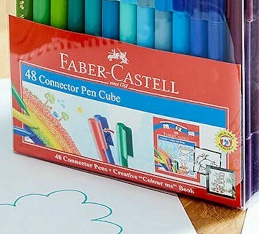 Faber Castell Connector Pen Cube - 48 Pack