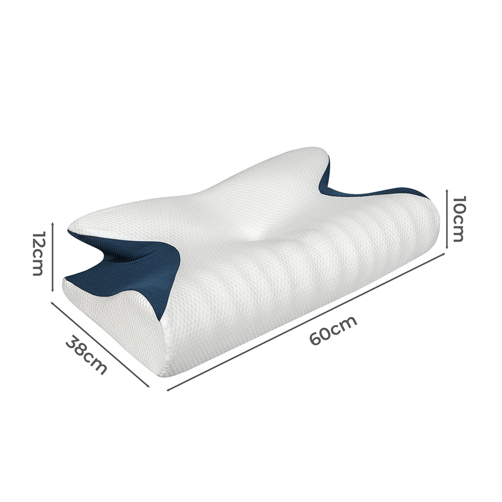 Premium Memory Foam Dual Height High density Pillow Back Side Stomach Sleeper Bedding Guest
