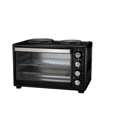 Portable Kitchen Benchtop Oven | 30L Convection Oven Electric Fryer Bake Grill 1600 Hotplates