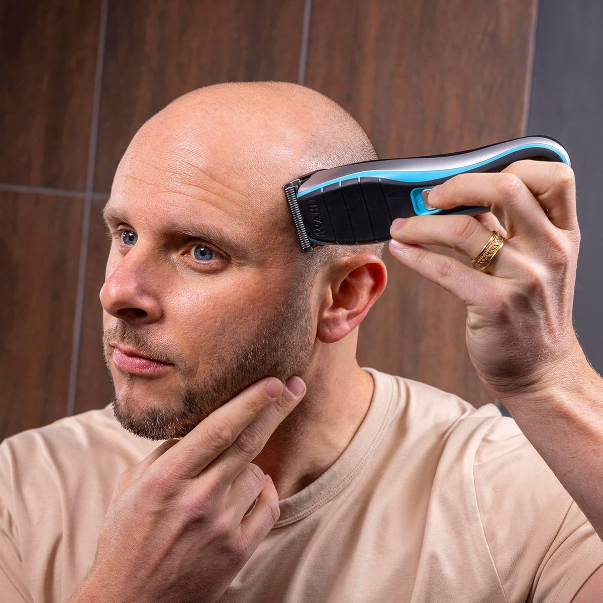 Wahl Clip & Smooth 15 Piece Home Shaver DIY Haircut Head Shaver Buzz Cut Boys Mens Cordless 60min Clipper