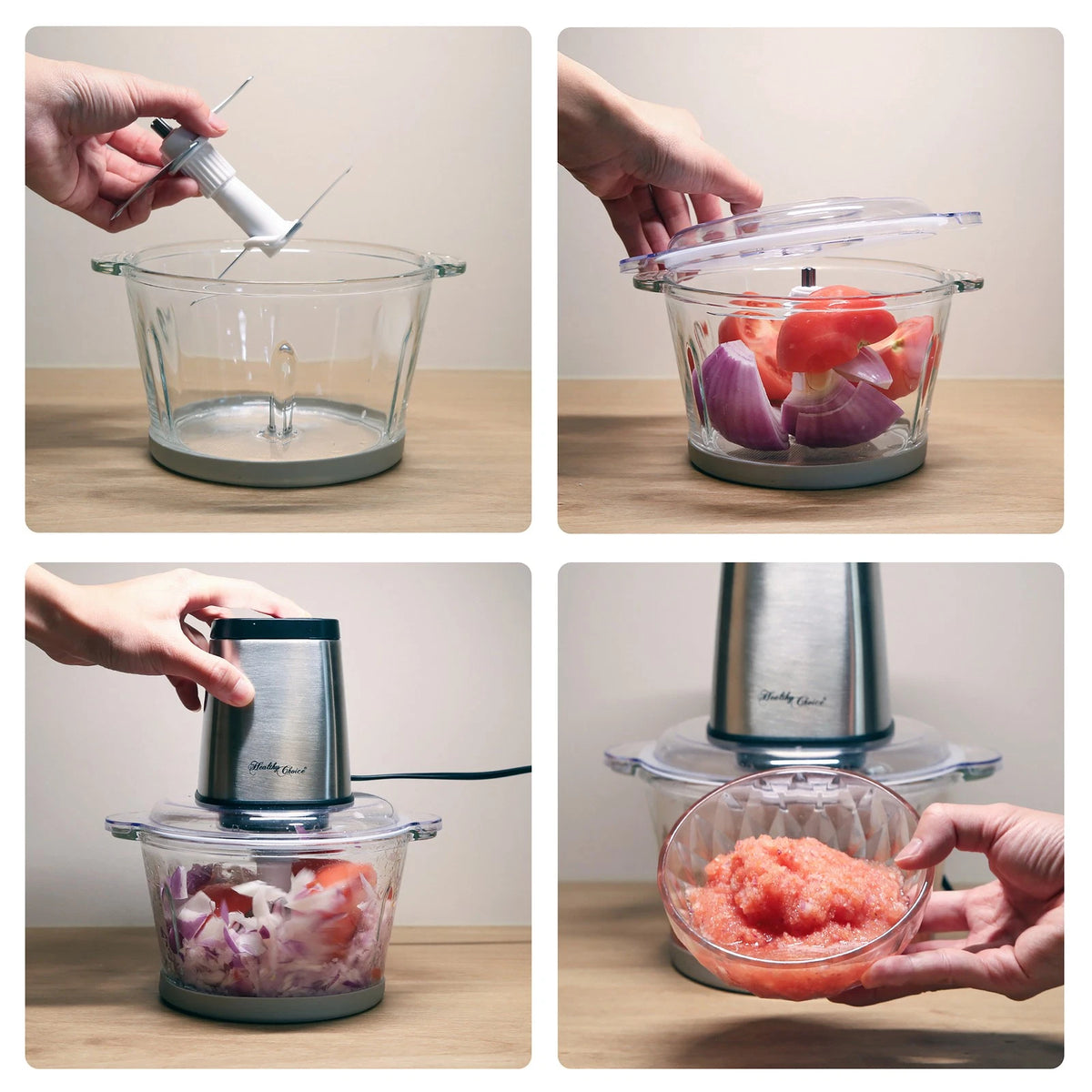 Food Chopper Vegetable Grinder Onion Garlic Veggie Slicer Dicer Cutter Kitchen Chopper Mixer