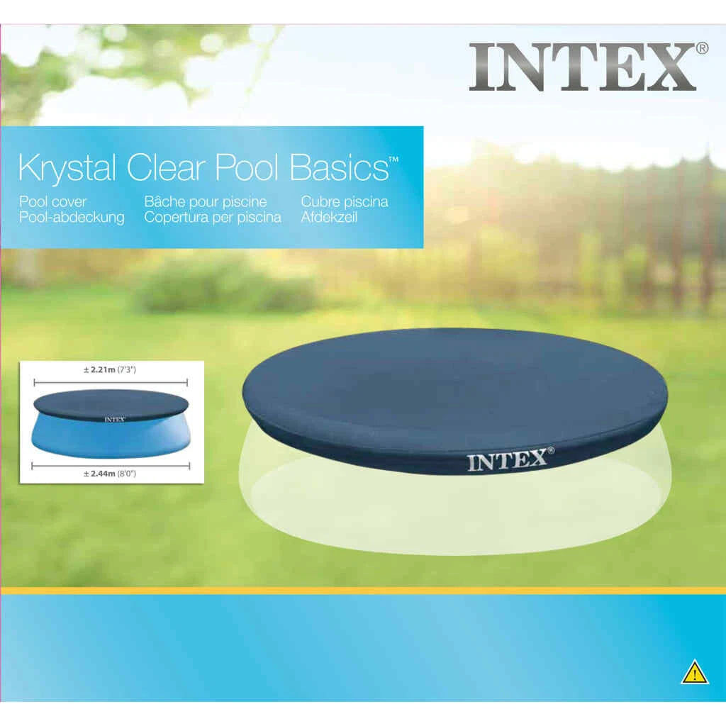 Intex 240cm Pool Cover | Portable Round Swimming Pool Cover Protector | Above Ground Dustproof Hot Tub