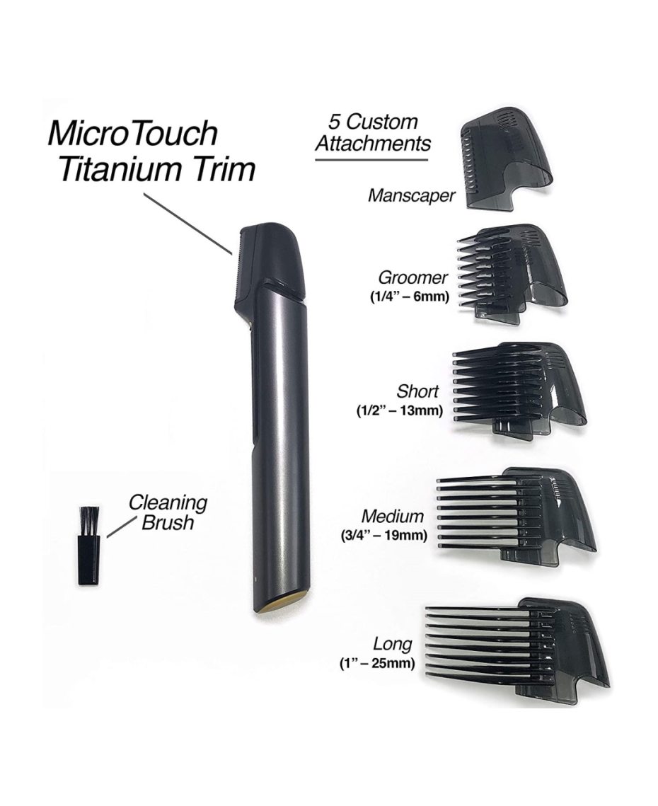 Men's Titanium All-in-1 Trimmer -Body Groomer, Hair Clipper, Haircutting Set