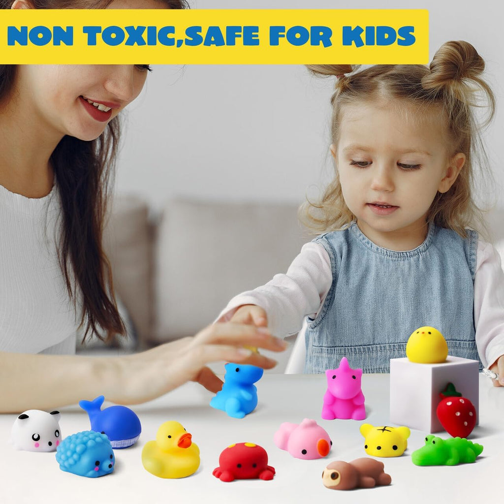 25 Pack Squishy Mini Party Favors | Kids Birthday Stress Relief Classroom Prizes Goodie