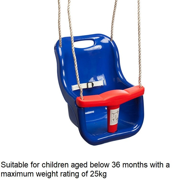 Outdoor Baby Toddler Swing Seat Hanging Plastic Porch Yard Chair Nursery Backyard - Blue