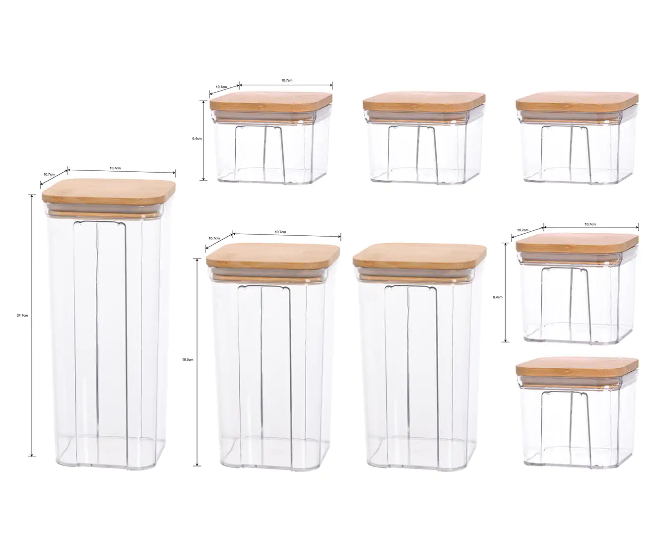 8-Piece Food Storage Set w/ Bamboo Lids