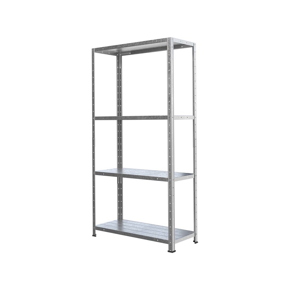 CraftRight 4 Shelf Galvanised Metal Storage Unit, Shelving Storage Rack