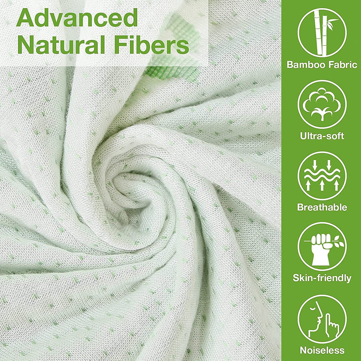 Bamboo Waterproof Mattress Protector - QUEEN - Washable Breathable Matress Cover, Dust Mite prevention , Fully Fitted Skirt