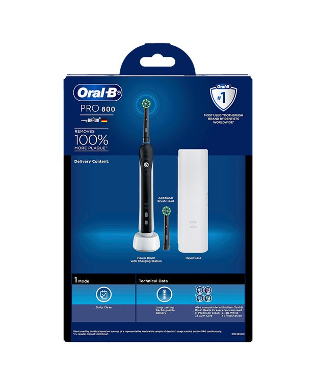 Oral-B Electric Toothbrush | Cordless Teeth Tooh Brushing | 3D Cleaning 3 Brushing Modes | Travel Case and Charger
