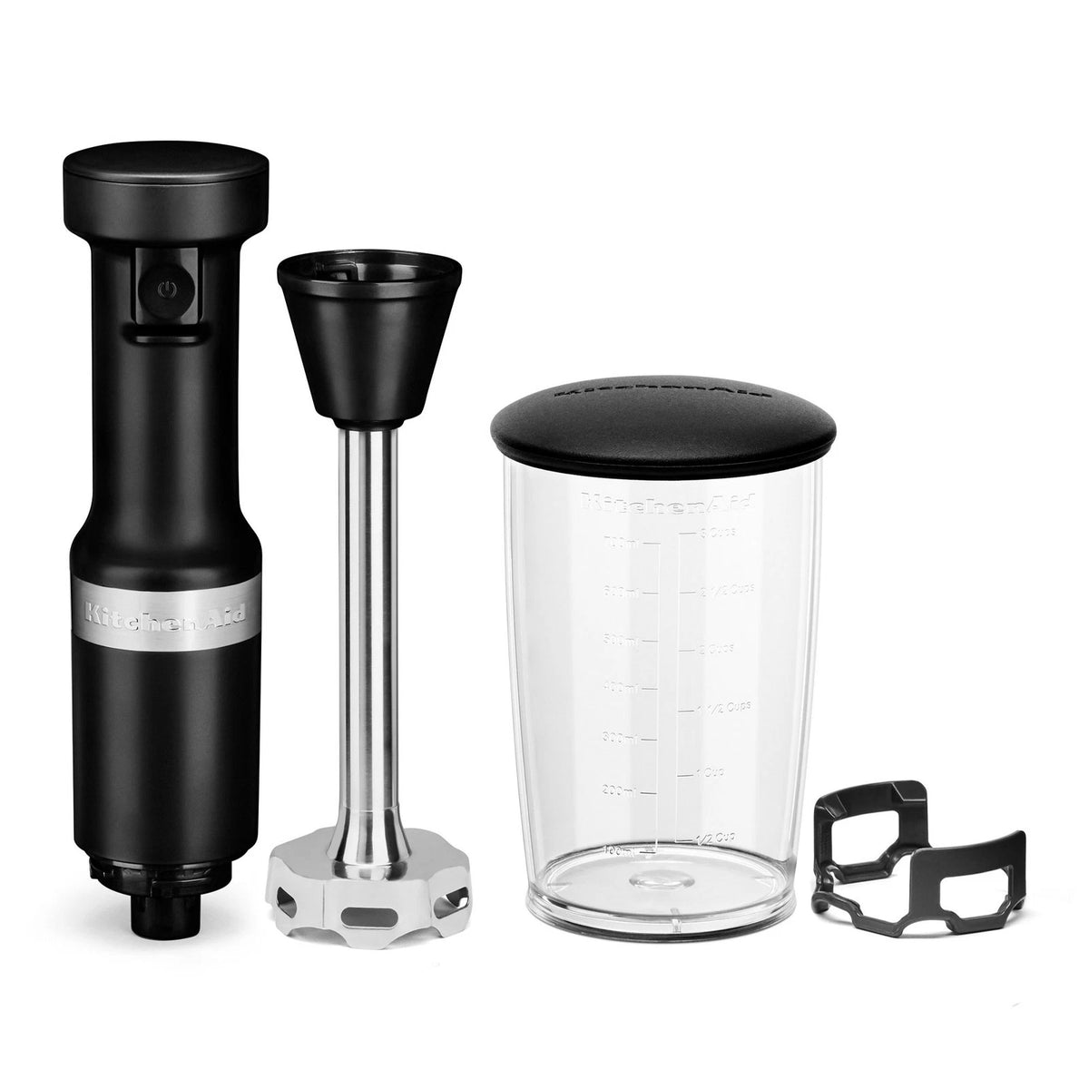 KitchenAid Stainless Steel Portable Stick Hand Blender, Soup Puree Smoothie Mixer Food Processor - BPA Free Jug - Home Kitchen Appliance