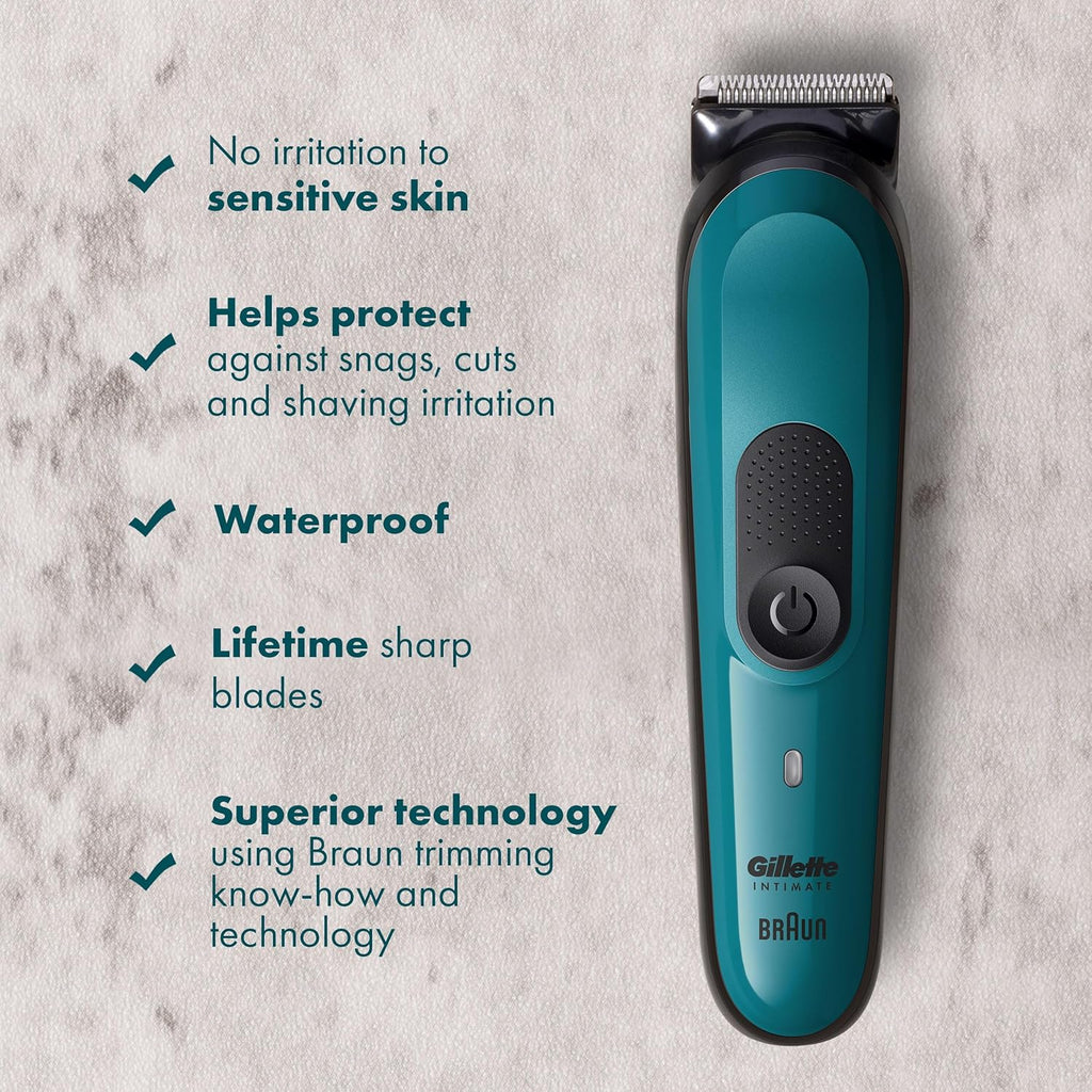 Gillette Intimate Body Trimmer Waterproof Cordless Shaver Groin Private Hair Trimmer Waterproof Shaving