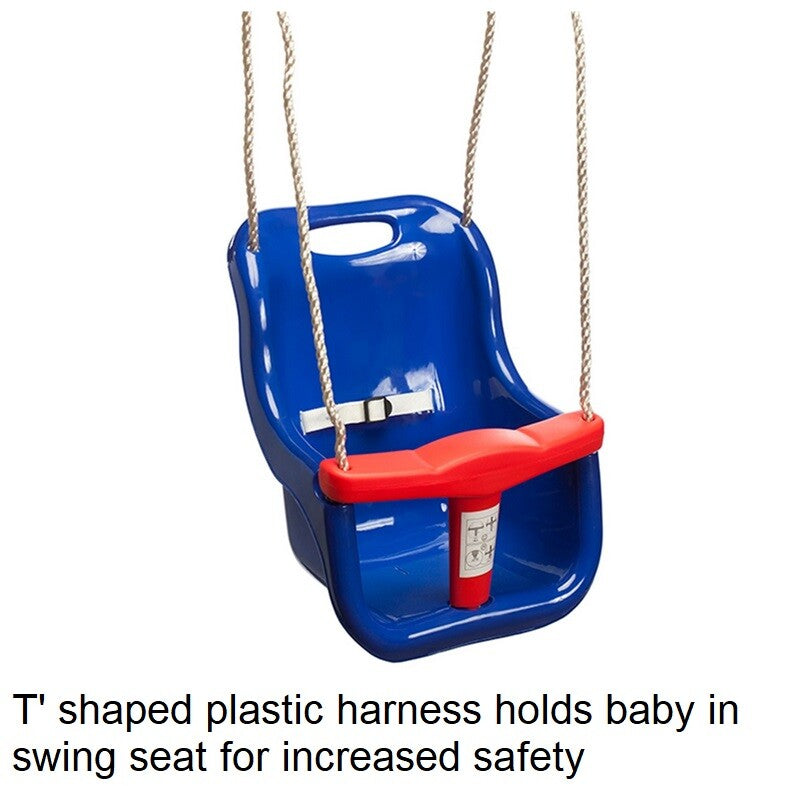 Outdoor Baby Toddler Swing Seat Hanging Plastic Porch Yard Chair Nursery Backyard - Blue