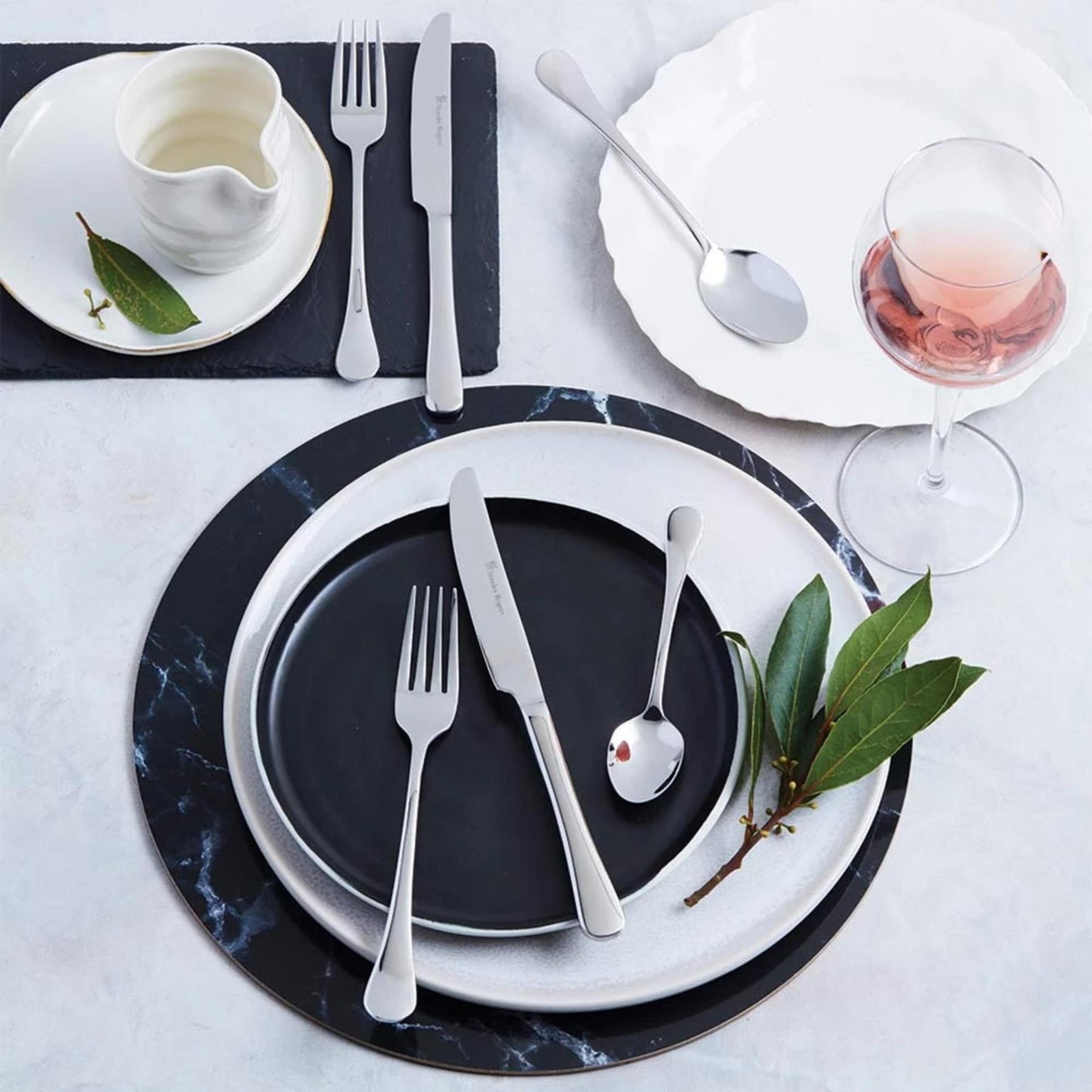 Stanley Rogers 50 Piece Cutlery Set | Dinner Forks, Knives, Dessert Spoons, Teaspoons & Steak Knives