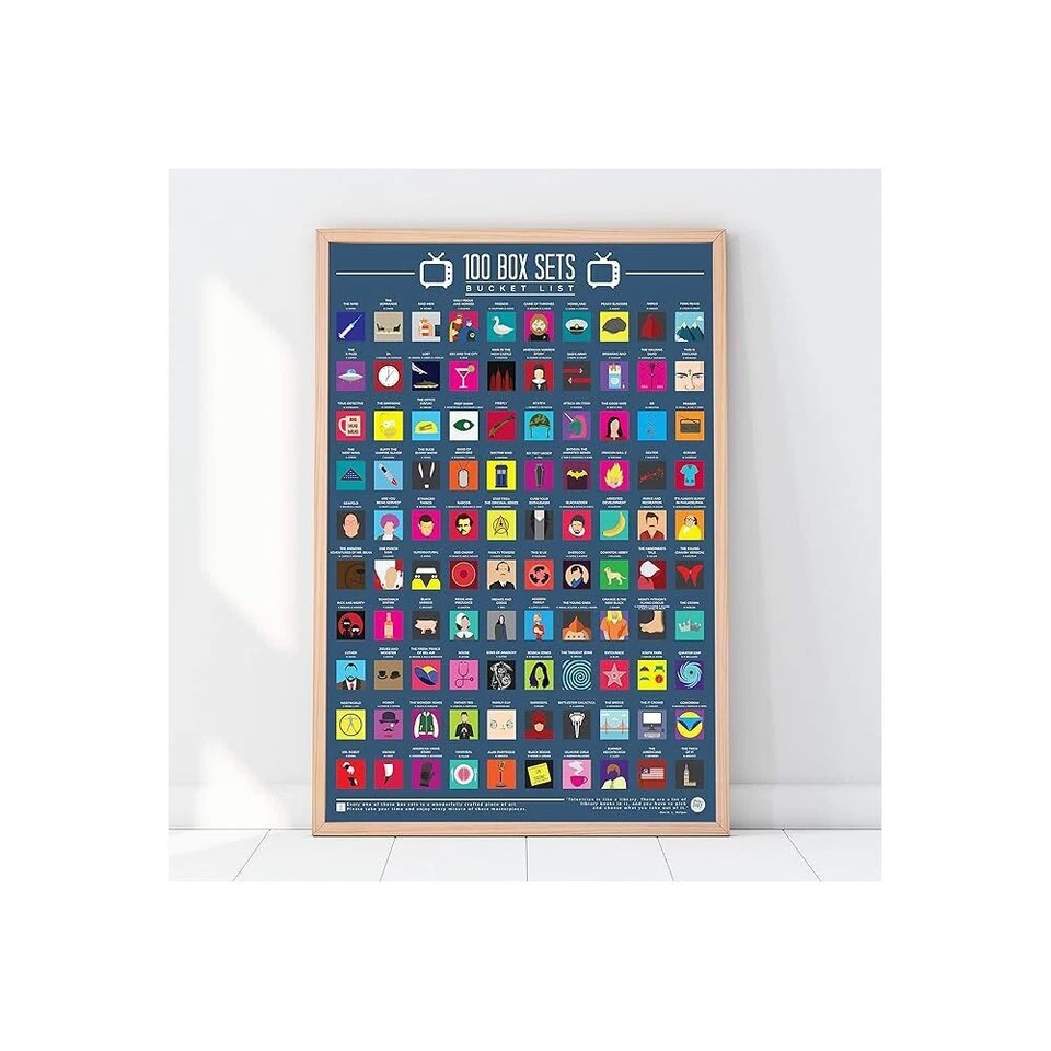 Bucket List Scratch Poster | 100 Box Set Edition | Multicoloured |2PK Gift
