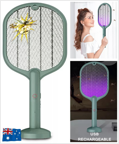 Electric USB Rechargable Racket Fly Swatter | Mosquito Insect Killer | UV Bug Zapper  | mosquito killer| flies, mosquitoes, gnat and other flying pest
