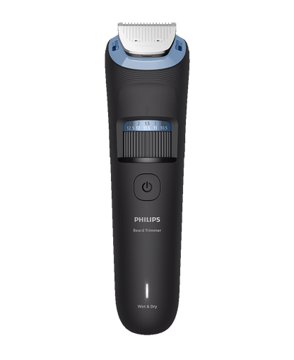 Philips Series 3000 Waterproof Beard Trimmer | BeardSense Tech | 40 Length Settings & 360° Grip