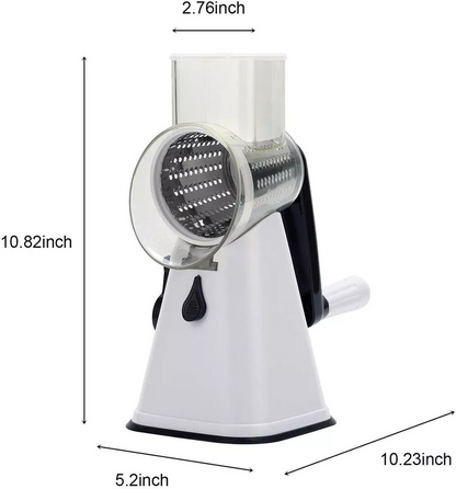 Kitchen Multifunction Vegetable Food Manual | 3 Blade Rotary Grater | Chopper Slicer Cutter | Shredder |