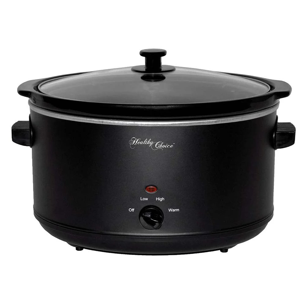 Large 8L Slow Cooker | Soup Stew Casserole Curry Pudding Overnight Cooker Family Meal Maker