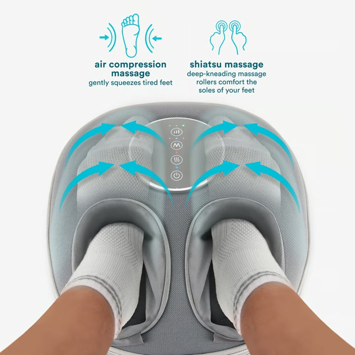 Homedics Shiatsu Heated Foot Massager | Deluxe Heating Feet Soothing Massage