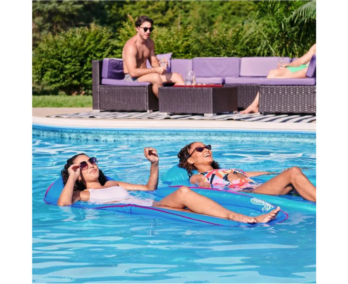 Swimways Floating Pool Lounger | Floating Inflatable Raft | Swimming Pool, Beach, Lake Float Hamock Lounge Chair