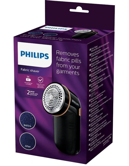 Philips Electric Lint Remover | Battery Powered Lint Cloth Ball Fluff Fabric Shaver Fuzz Garment Cleaner