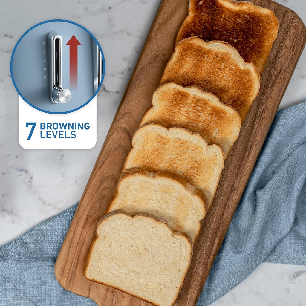 Vintage 4 Slice Toaster Electric Browning Levels Crumpets Bagels Toasting High Lift Lever Crumb Bread