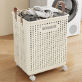 Large Rolling Hamper Basket Clean Dirty Clothes Laundry Hamper, Toy Blanket Organiser Storage Bin