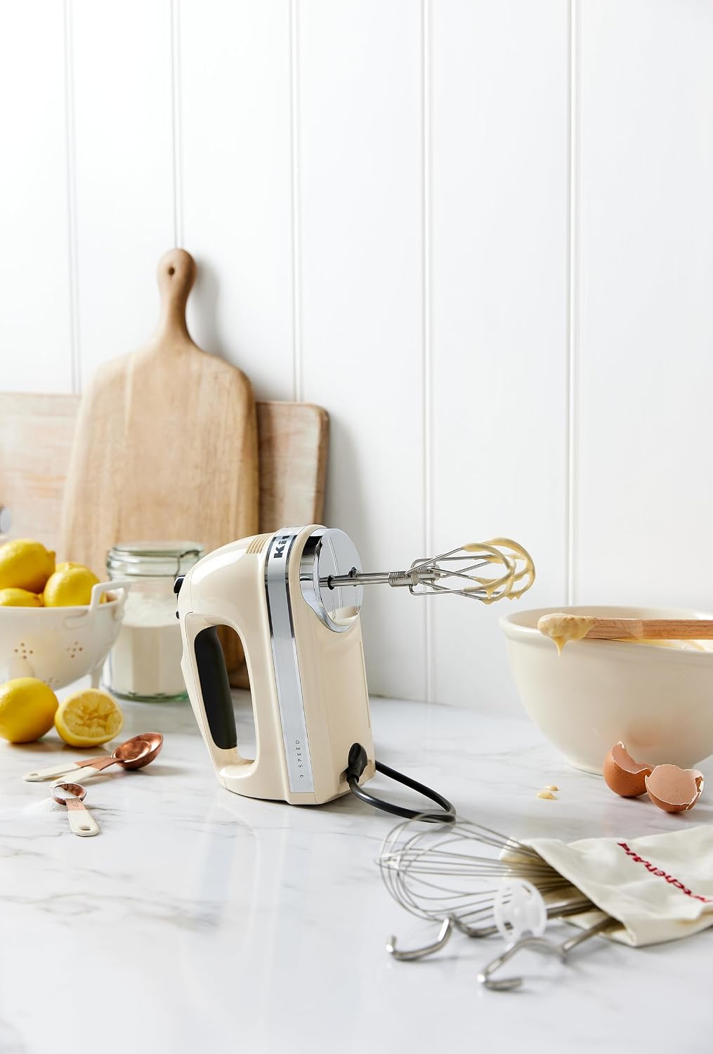 KitchenAid Vintage Hand Mixer Egg Whisker Mixing Dough Beater, 9 Speed Electronic Controls