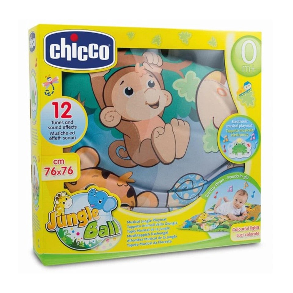 Chicco Toy | 76cm Musical Jungle Play Mat | Music/Light Square Baby Playmat