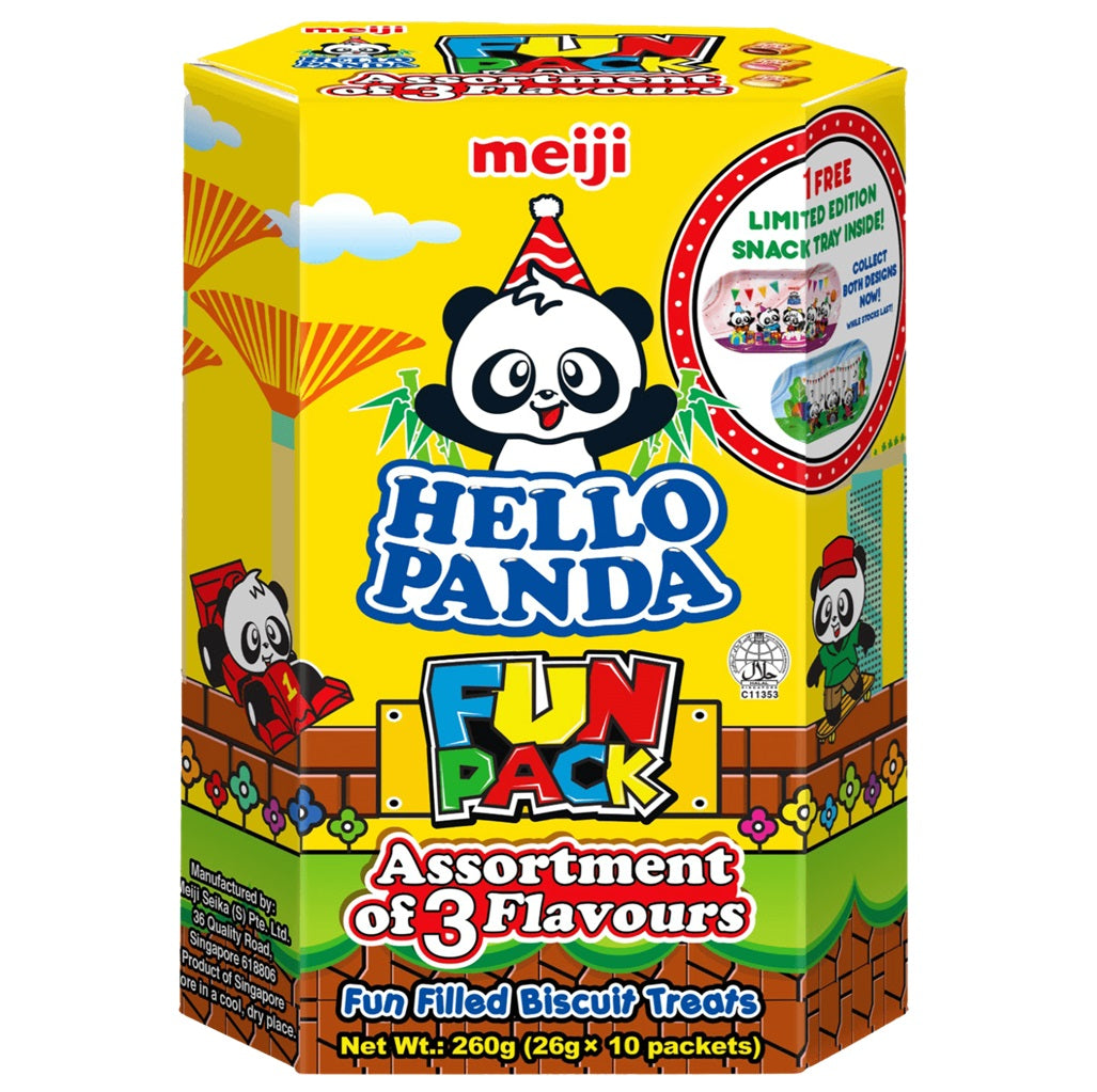 Hello Panda Assorted Fun Pack Biscuits Filling 26g x 10 pack | Kids Snack Dessert Treats