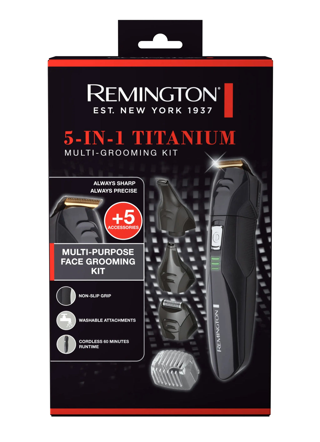 Remington Men's Cordless Shaver Rechargeable Clipper All-In-One Groomer Trimmer Electric Razor