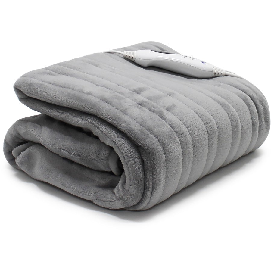 Jason Plush Heated Throw Blanket - Grey