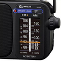 Portable AM/FM Radio | Pocket Speaker Music Radio 3.5mm Headphone Jack | Fishing Sports Radio | Black