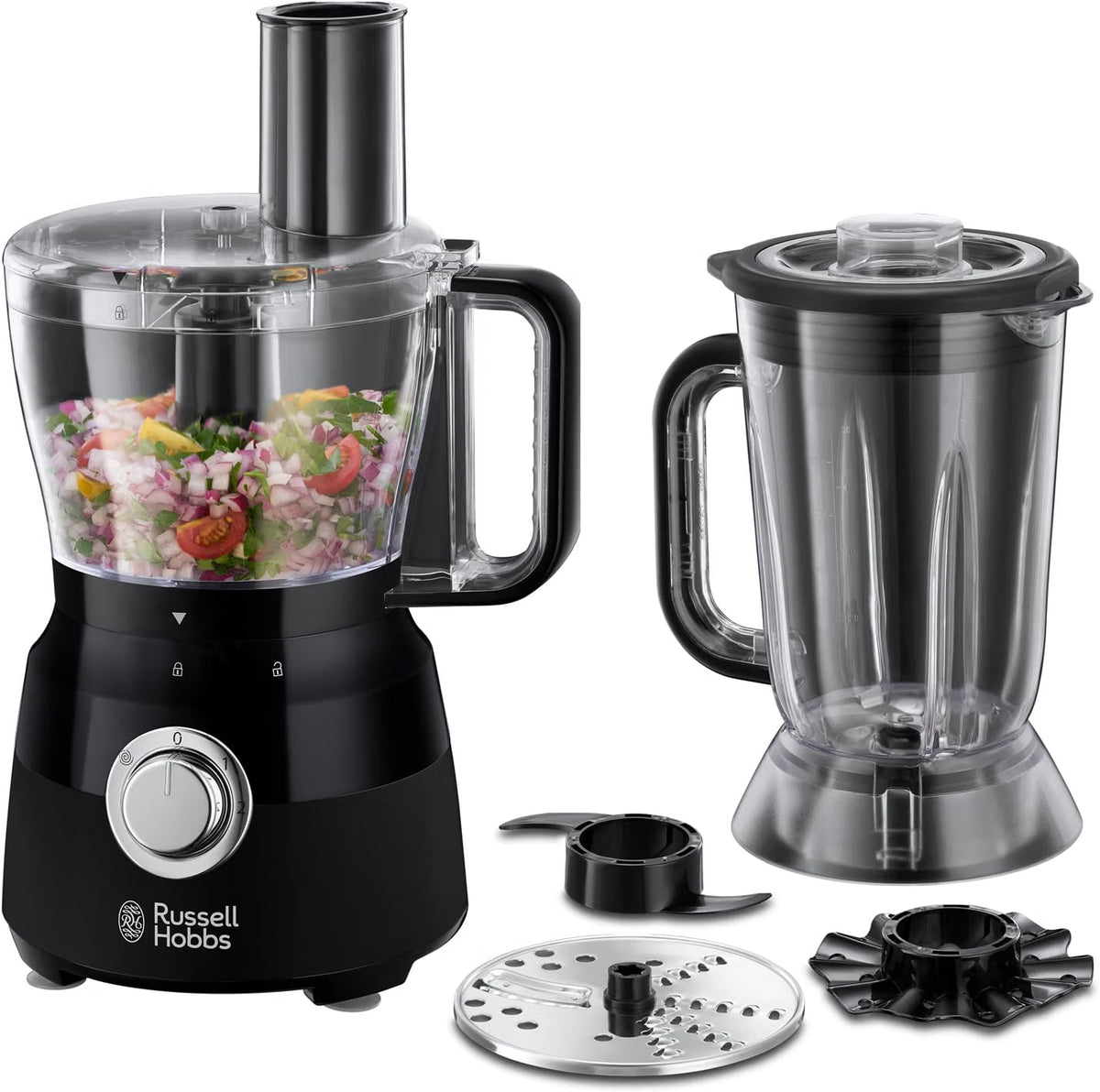 Russell Hobbs Electric Food Processor - Blender Chopper Grinder Grater Beater, Kitchen Appliances