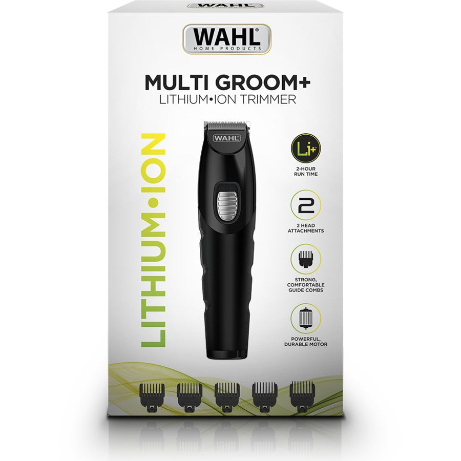 Wahl Men's Beard Trimmer Clipper Multi Lithium Grooming Kit Ear Nose Eyebrow, Cordless 2 Hour Rechargeable Clipper