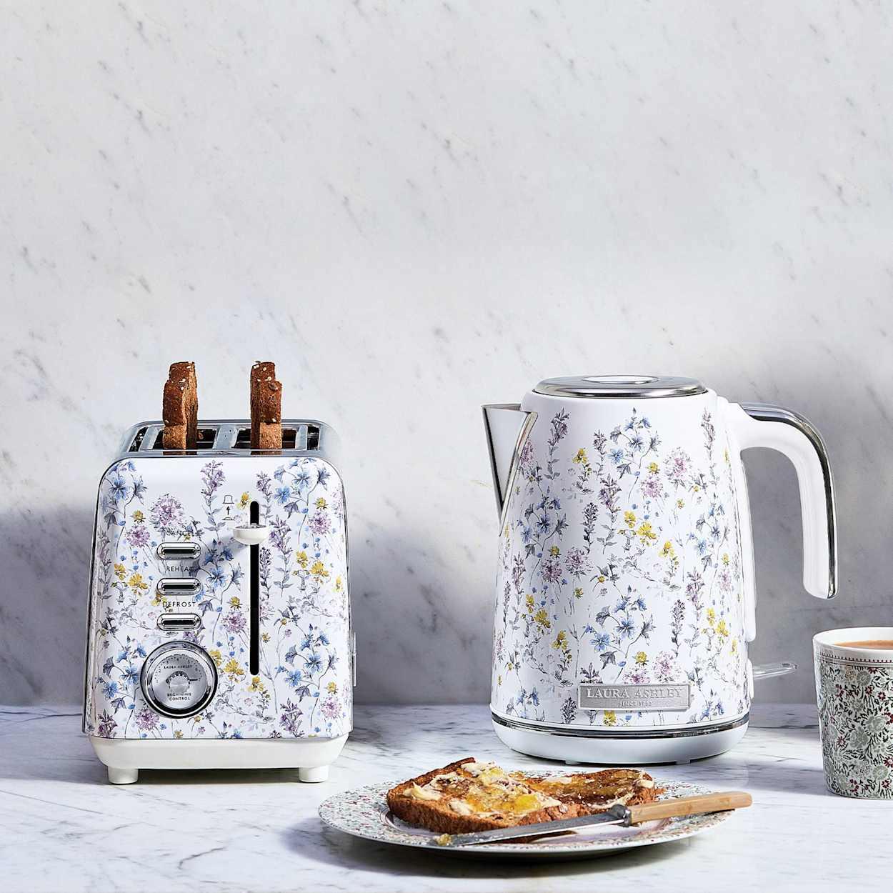 Laura Ashley Toaster | Electric 2-slice Toasting Bread Stainless steel | Vintage Retro