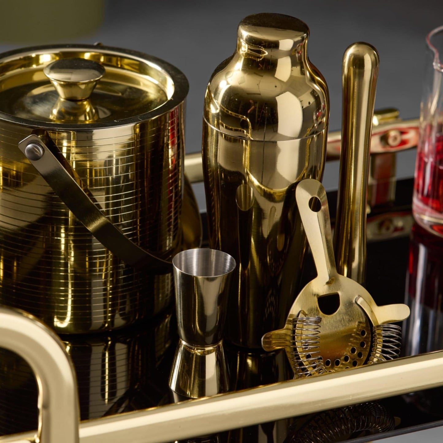 Salisbury & Co Manhattan Cocktail Set | Strainer | Jigger | Cocktail Shaker | Mobile Bar