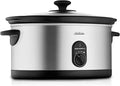 Sunbeam Slow Cooker Electric 5.5L Stainless Steel Stew Curry Maker | Removabe Cermic Crock Pot