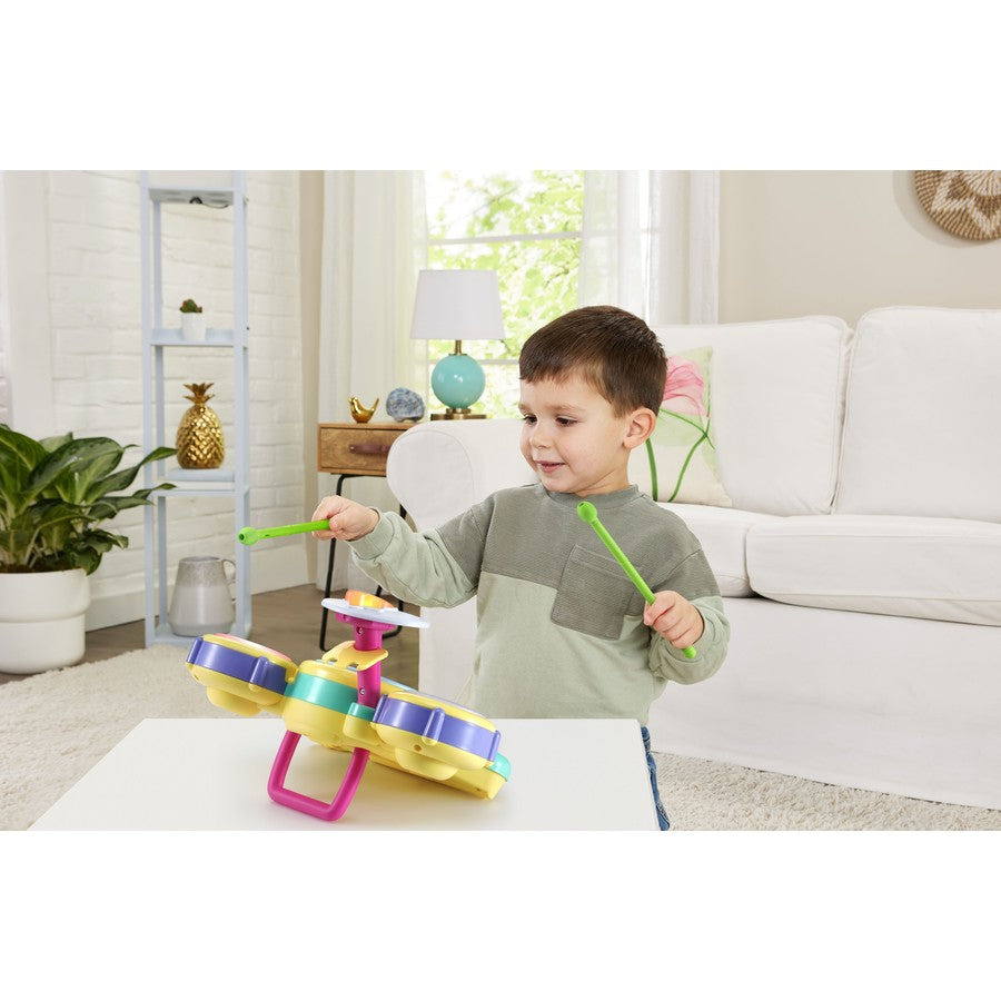 VTech Bluey Hooray Drum Set | Electronic Music Set Drum Solo Infant Toddler Preschool Drumstick Set