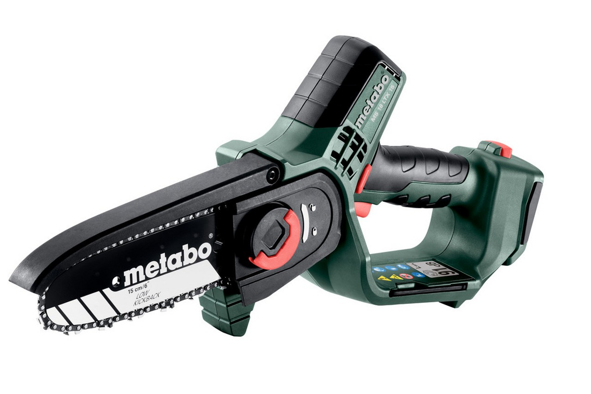 Metabo Cordless Pruning Saw 15cm 18V MS18LTX15 | Skin Only | High Speed Chain |