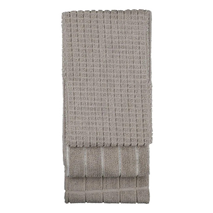 Microfibre Kitchen/Tea Towel Set | 3pc Bambury 80x50cm | Dry Dish/Glass Cloth Grey