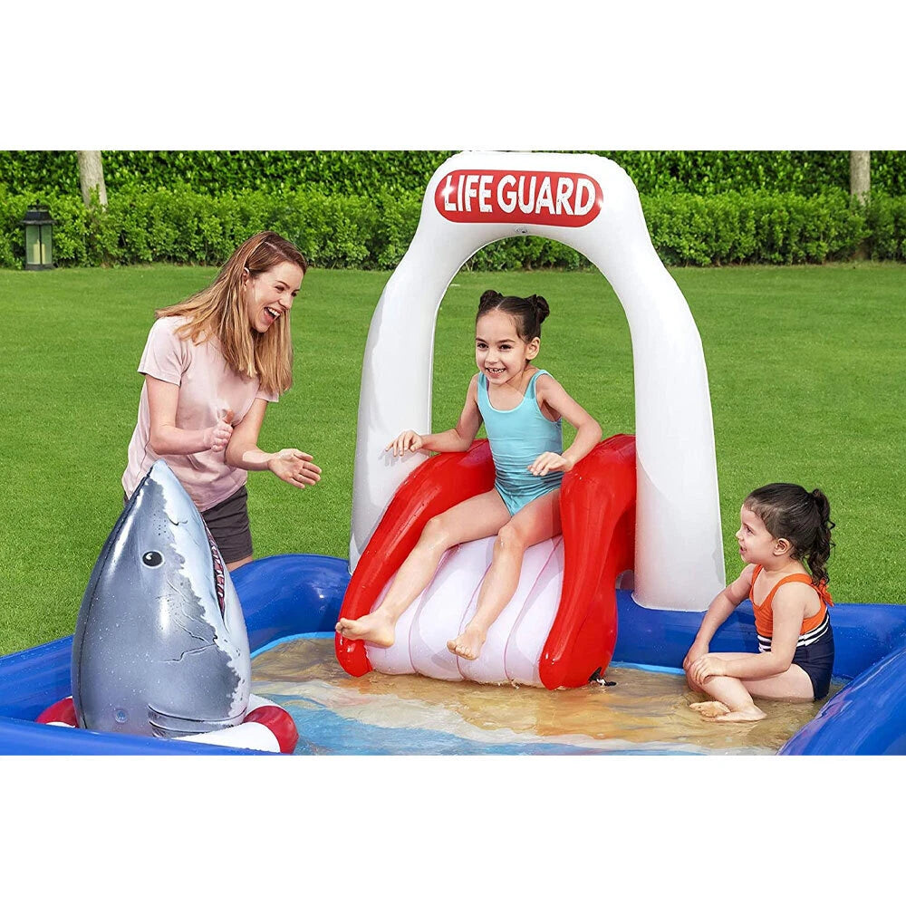 Kids Outdoor Swimming Pool, Bestway Water Slide and Sprayer, Inflatable Backyard Splash Paddle