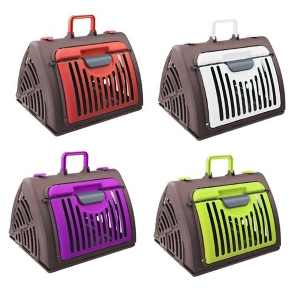 Paws N Claws Portable Pet Carrier | Travel Kitten Crate Carry Flexible Cage Dog Cat Rabbit