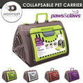Paws N Claws Portable Pet Carrier | Travel Kitten Crate Carry Flexible Cage Dog Cat Rabbit