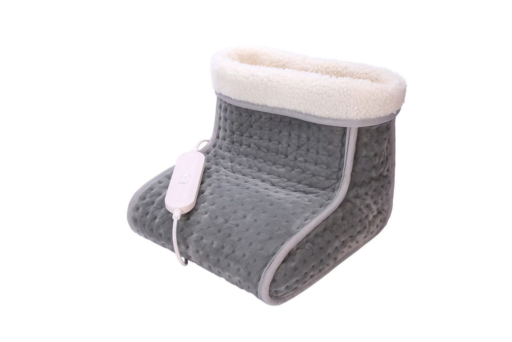 Heated Foot Massager | Electric Plush Feet Warming 4 Temperature Heat Fleece | Machine-washable