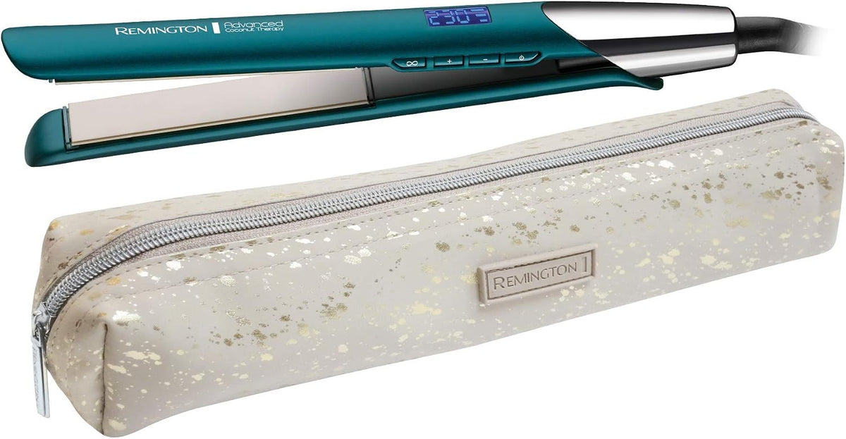 Remington Ceramic Hair Straightener, 110mm Salon Style Womens Heated Styler, Heat Sensor reduces damage