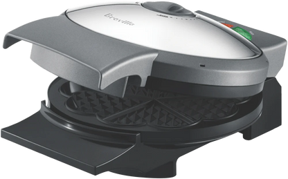 Breville Waffle Maker | Stainless Steel Heart-Shaped Scandi Waffle Machine | Breakfast Cooker Crisp Control Light Fluffy